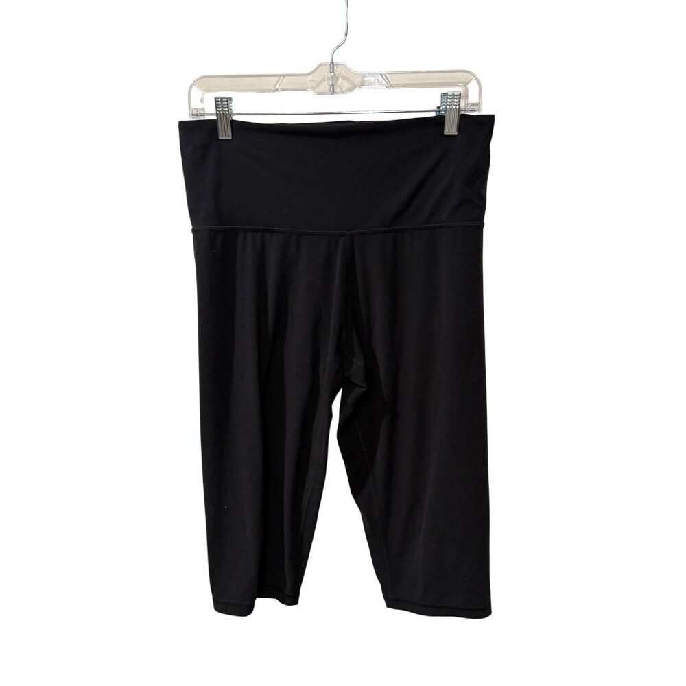 Athleta Black High-Waisted Nylon & Spandex Knee length 1X Womens Activewear